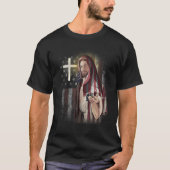 American Flag And Jesus Happy Independence Day 4th T-shirt (Voorkant)