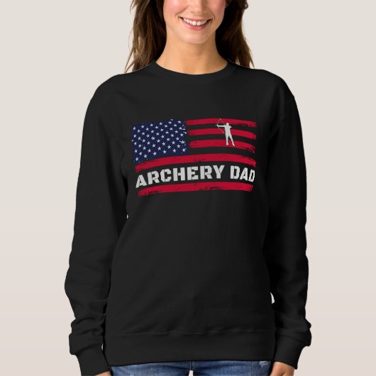 American Flag Archery Dad Father's Day Trui (Voorkant)