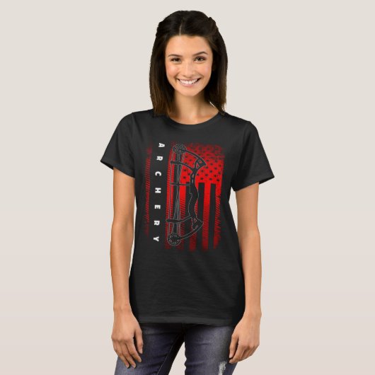 American Flag Archery T-shirt (Voorkant volledig)