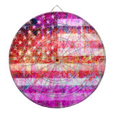 American Flag Art Grunge #4 Dartbord (Voorkant)