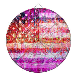 American Flag Art Grunge #4 Dartbord