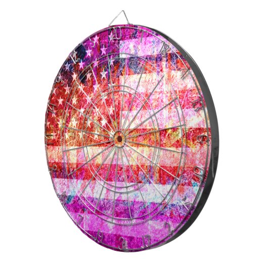 American Flag Art Grunge #4 Dartbord (Voorkant Rechts)