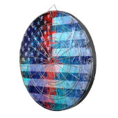 American Flag Art Grunge #6 Dartbord (Voorkant Rechts)