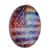 American Flag Art Grunge Dartbord (Voorkant Links)