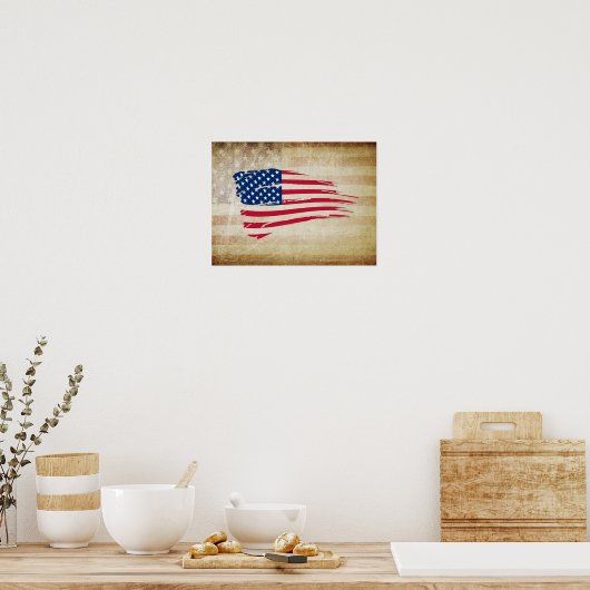 AMERICAN FLAG ART POSTER (Keuken)
