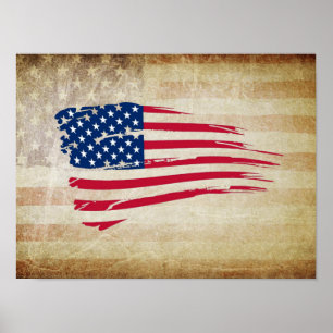AMERICAN FLAG ART POSTER