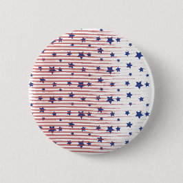 American Flag Art Stars en Stripes Chic Ronde Button 5,7 Cm