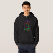 American Flag Autism Awareness Grandma Support Str Hoodie (Voorkant volledig)