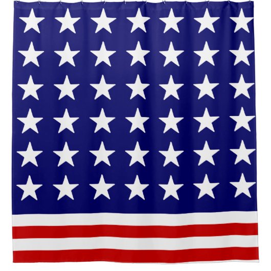 American Flag Bad Douchegordijn - Gepersonaliseerd (Voorkant)