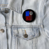 American Flag Badminton Ronde Button 5,7 Cm (In situ)