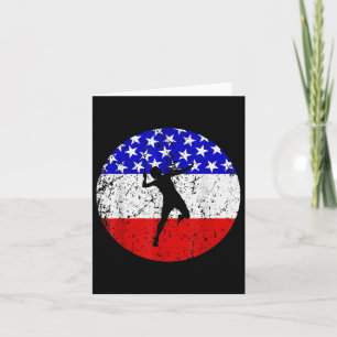 American Flag Badminton Shirt - Badmintonspeler Kaart