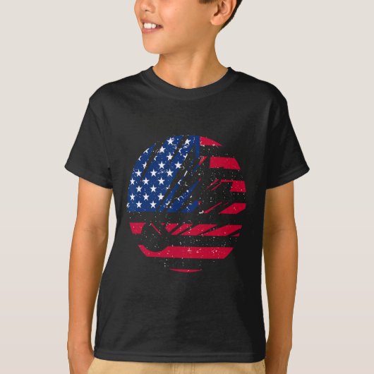 American Flag Badminton Shirt Mannen Patriottische (Voorkant)