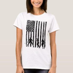 American Flag Badminton Shirt Mannen Verenigde Sta