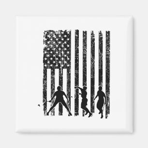 American Flag Badminton Shirt Mannen Verenigde Sta Magneet