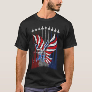 American Flag Bald Eagle Patriotic 4 juli Verenigd T-shirt