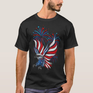 American Flag Bald Eagle Patriotic 4 juli Verenigd T-shirt
