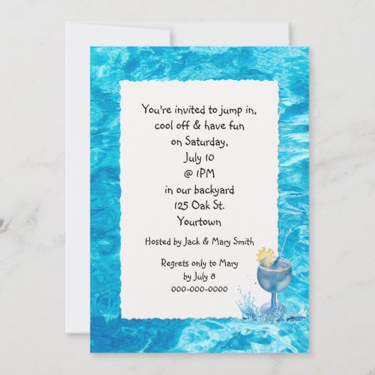 American Flag Ball Pool Party Kaart (Achterkant)