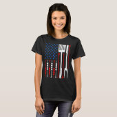American Flag Barbecue Son Dad Husband Fathers Day T-shirt (Voorkant volledig)