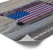 American Flag Barn beroemd gemaakt door Martie Hev Poster (Hoek)