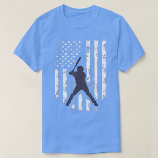 American Flag Baseball Cool Distress Jersey Gif T-shirt (Design voorkant)