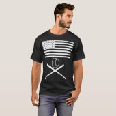 American Flag Baseball Flag white design  T-shirt (Voorkant volledig)