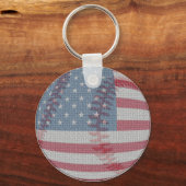 American Flag Baseball Keychain (Voorkant)