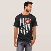 American Flag Baseball Player  1 T-shirt (Voorkant volledig)