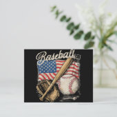 American Flag Baseball Player Bat Fan Catcher Pitc (Staand voorkant)