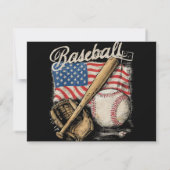 American Flag Baseball Player Bat Fan Catcher Pitc (Achterkant)
