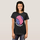 American Flag Baseball Softball Mom Mother Mama Co T-shirt (Voorkant volledig)