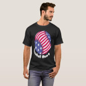 American Flag Baseball Softball Mom Mother Mama Co T-shirt (Voorkant volledig)