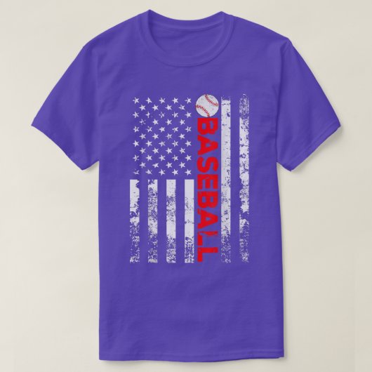 American Flag Baseball Team Gift 283 T-shirt (Design voorkant)