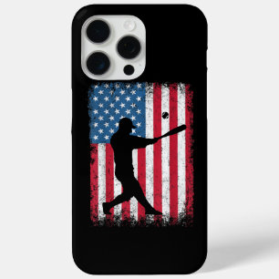 American Flag Baseball Team Gift voor Mannen Jonge iPhone 15 Pro Max Hoesje