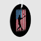 American Flag Baseball Team Gift voor Mannen Jonge Ornament (voorkant)