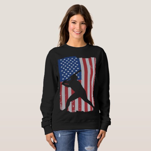 American Flag Baseball Trui (Voorkant volledig)