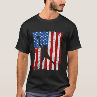 American Flag basketbal Team Gifts voor Mannen Jon T-shirt