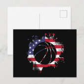 American Flag Basketball Player Briefkaart (Voorkant / Achterkant)