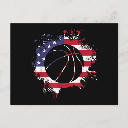 American Flag Basketball Player Briefkaart (Voorkant)