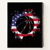 American Flag Basketball Player Notitieboek (Achterkant)
