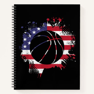 American Flag Basketball Player Notitieboek