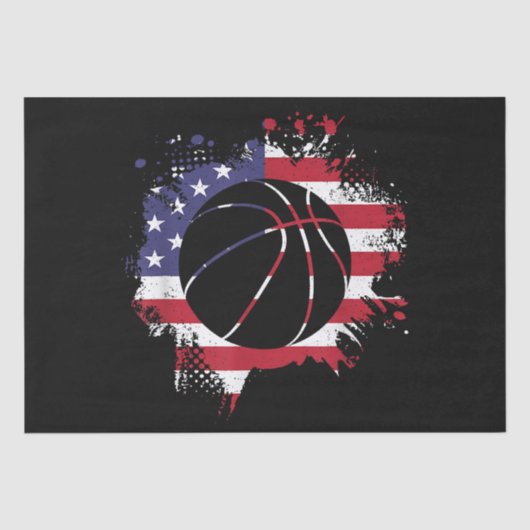 American Flag Basketball Player Tissuepapier (Voorkant)