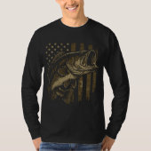American Flag Bass - Gevist Patriot T-shirt (Voorkant)