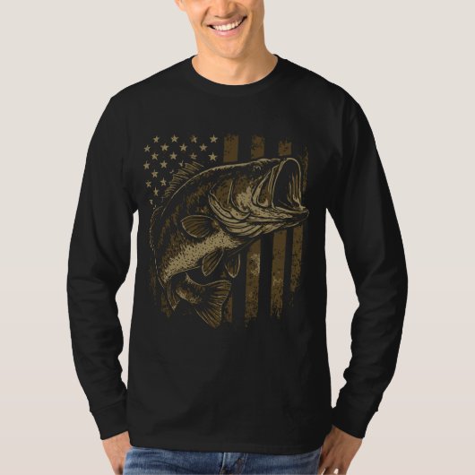 American Flag Bass - Gevist Patriot T-shirt (Voorkant)