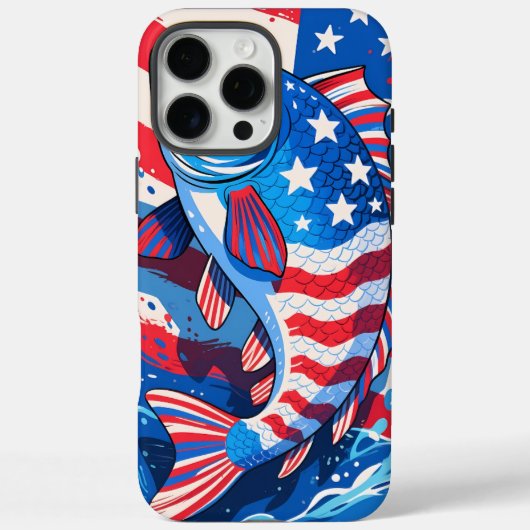 American Flag Bass Vist telefoonhoesje Patriottisc Case-Mate iPhone Case (Achterkant)
