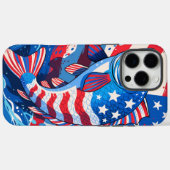 American Flag Bass Vist telefoonhoesje Patriottisc Case-Mate iPhone Case (Achterkant (horizontaal))