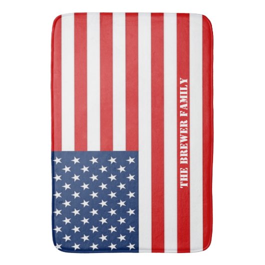 American Flag Bath Mat (Voorkant Verticaal)