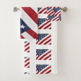 American Flag Bath Towel Set Bad Handdoek