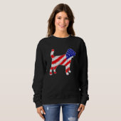 American Flag Beagle Patriotic Dog Dad Dog Mom Trui (Voorkant volledig)