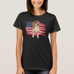 American Flag Beagle - Puppy Hondenliefhebber Anim T-shirt