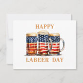 American Flag Beer Happy Laber Day Funny Labor Day (Voorkant)